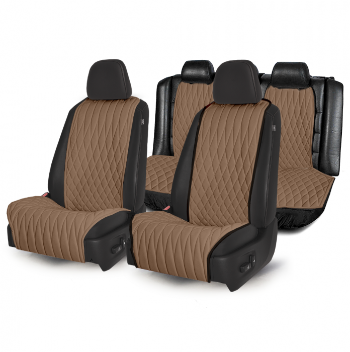 Накидки на сидения Полный комплект накидок (Бежевый) Ромб 2