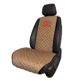 Накидки на сидения Передние накидки с вышивкой Toyota (Темно-коричневый)