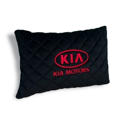 Подушка из алькантары с вышивкой 