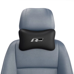 Подушка под шею черная с вышивкой 