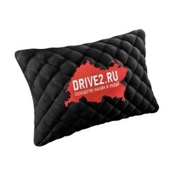 Подушка из алькантары черная с вышивкой 